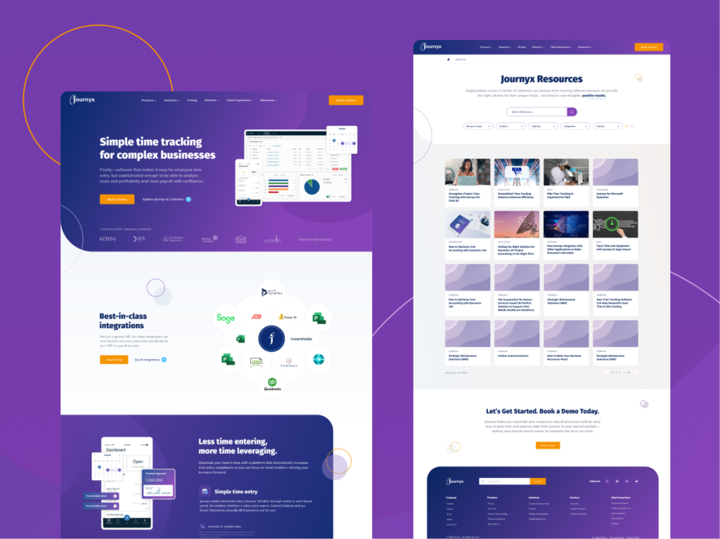 JournyX website design