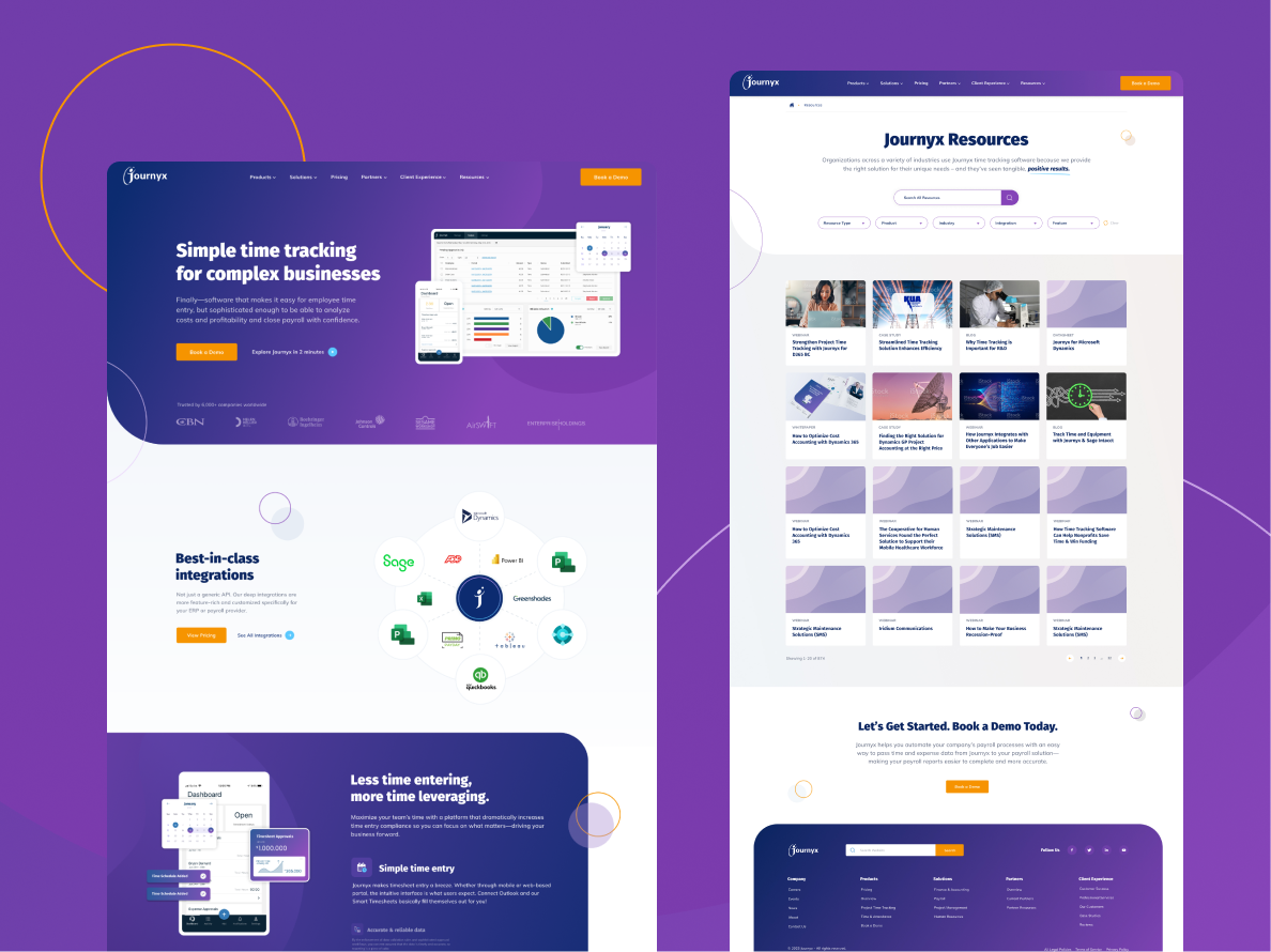 JournyX website design
