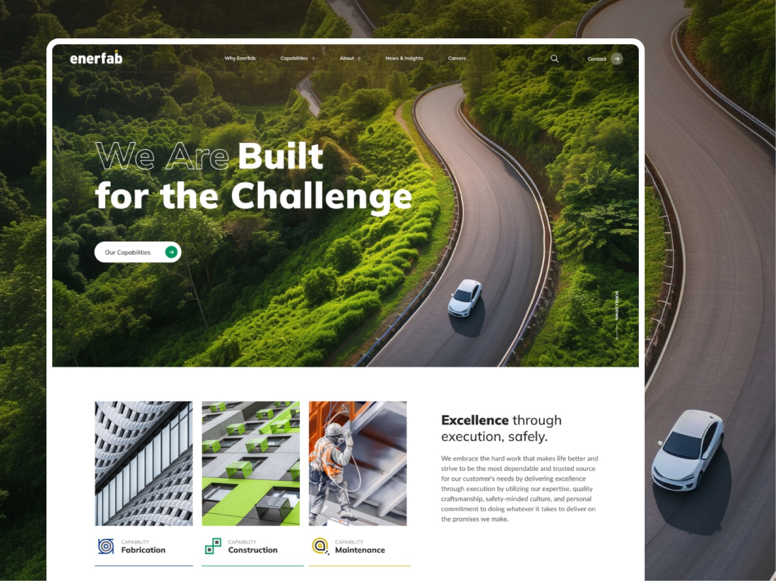 Enerfab website design