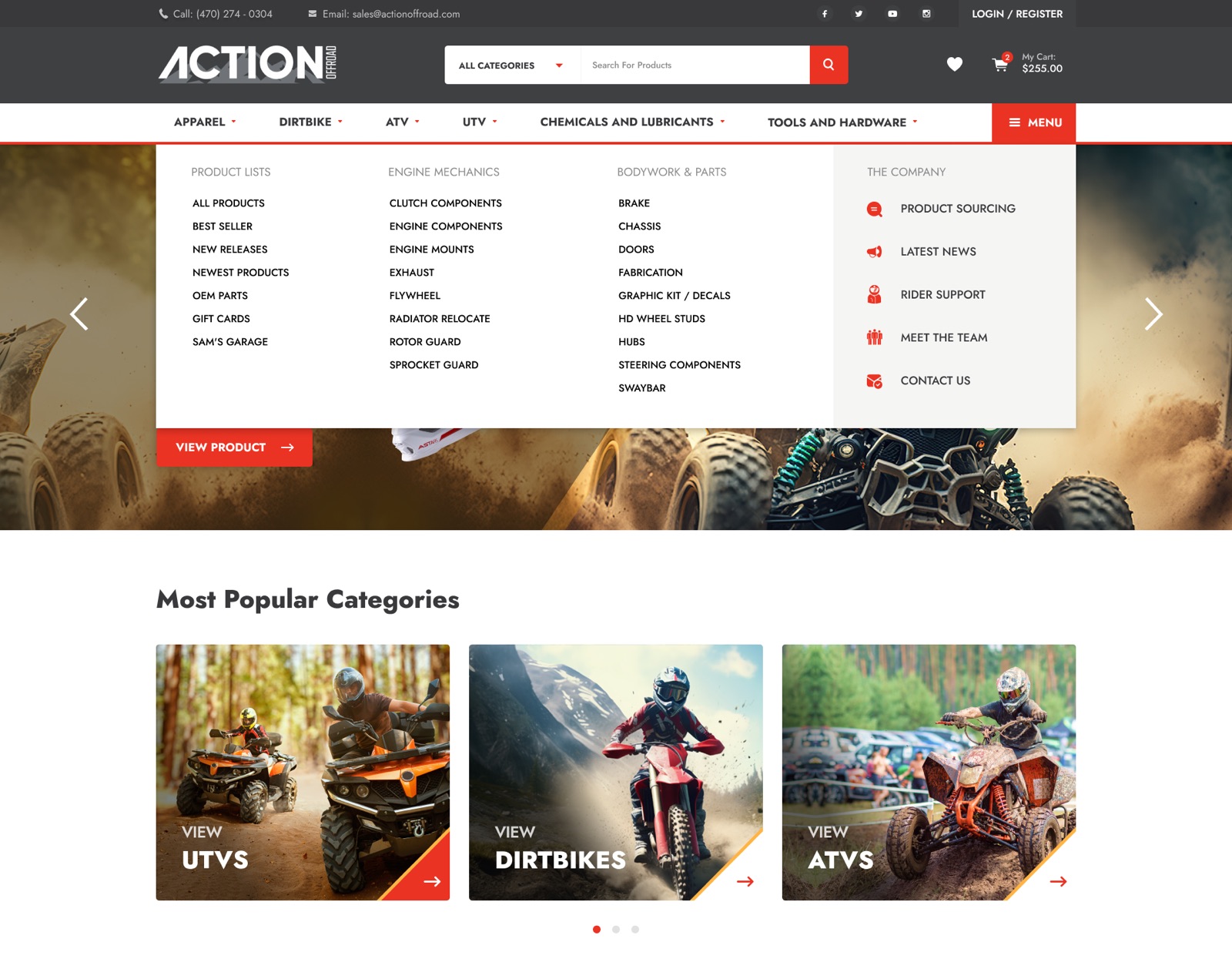 Action Offroad challenge design