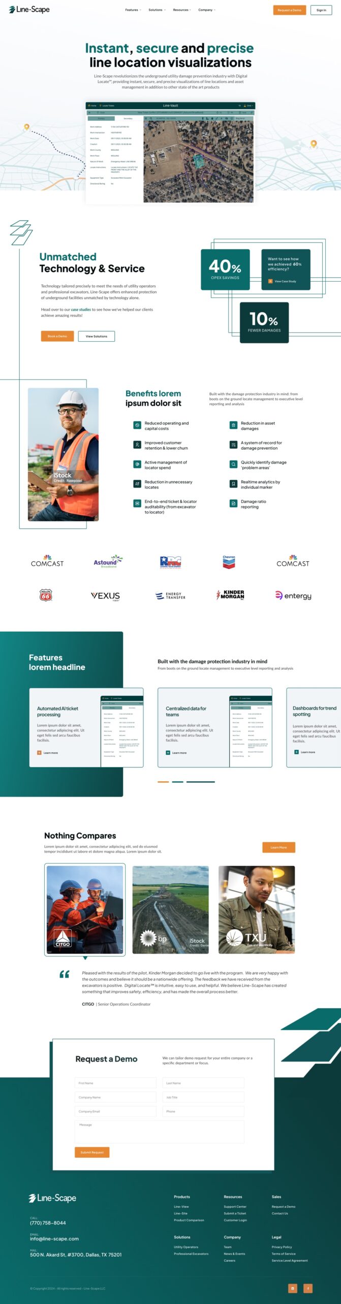 Line-Scape full homepage design