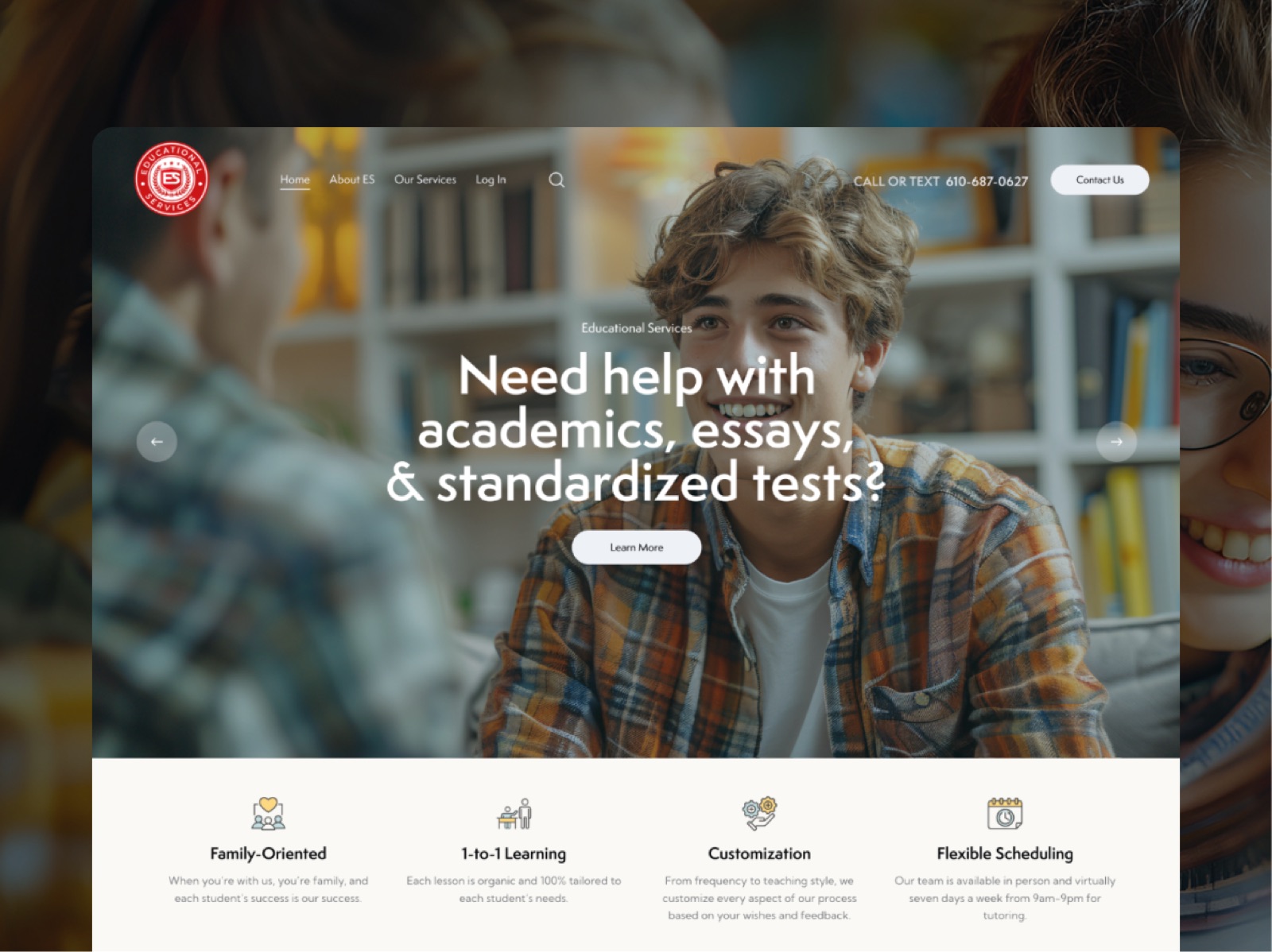 PrepwithUs website design