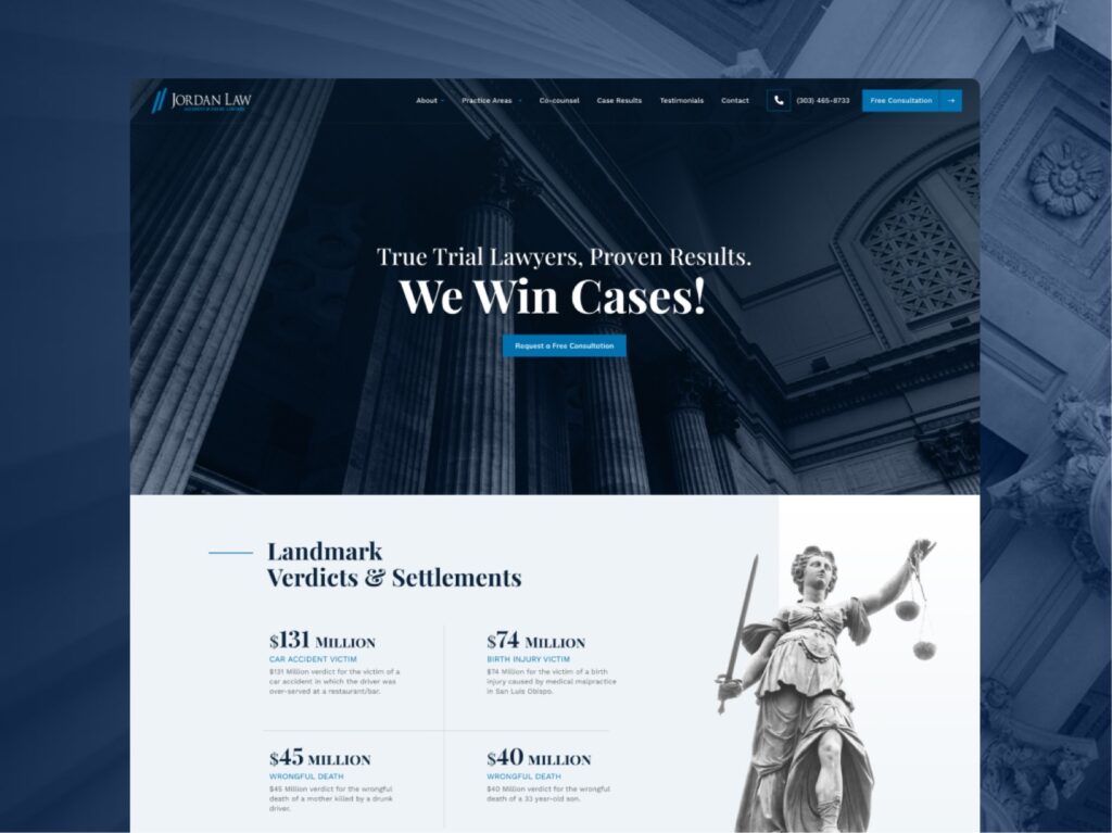 Jordan Law website design