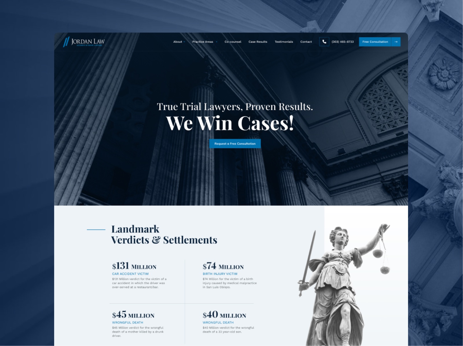 Jordan Law website design